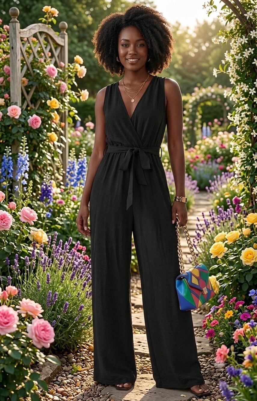 Shein Jumpsuit, Black, Medium